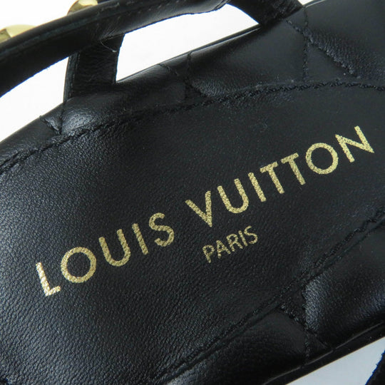 LOUIS VUITTON Sandals 1ACY36 Main: Leather black Maya Line Women 36 1/2 Used Authentic