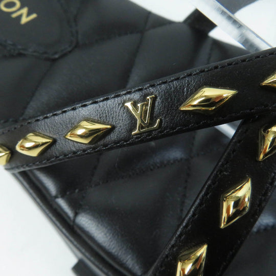 LOUIS VUITTON Sandals 1ACY36 Main: Leather black Maya Line Women 36 1/2 Used Authentic