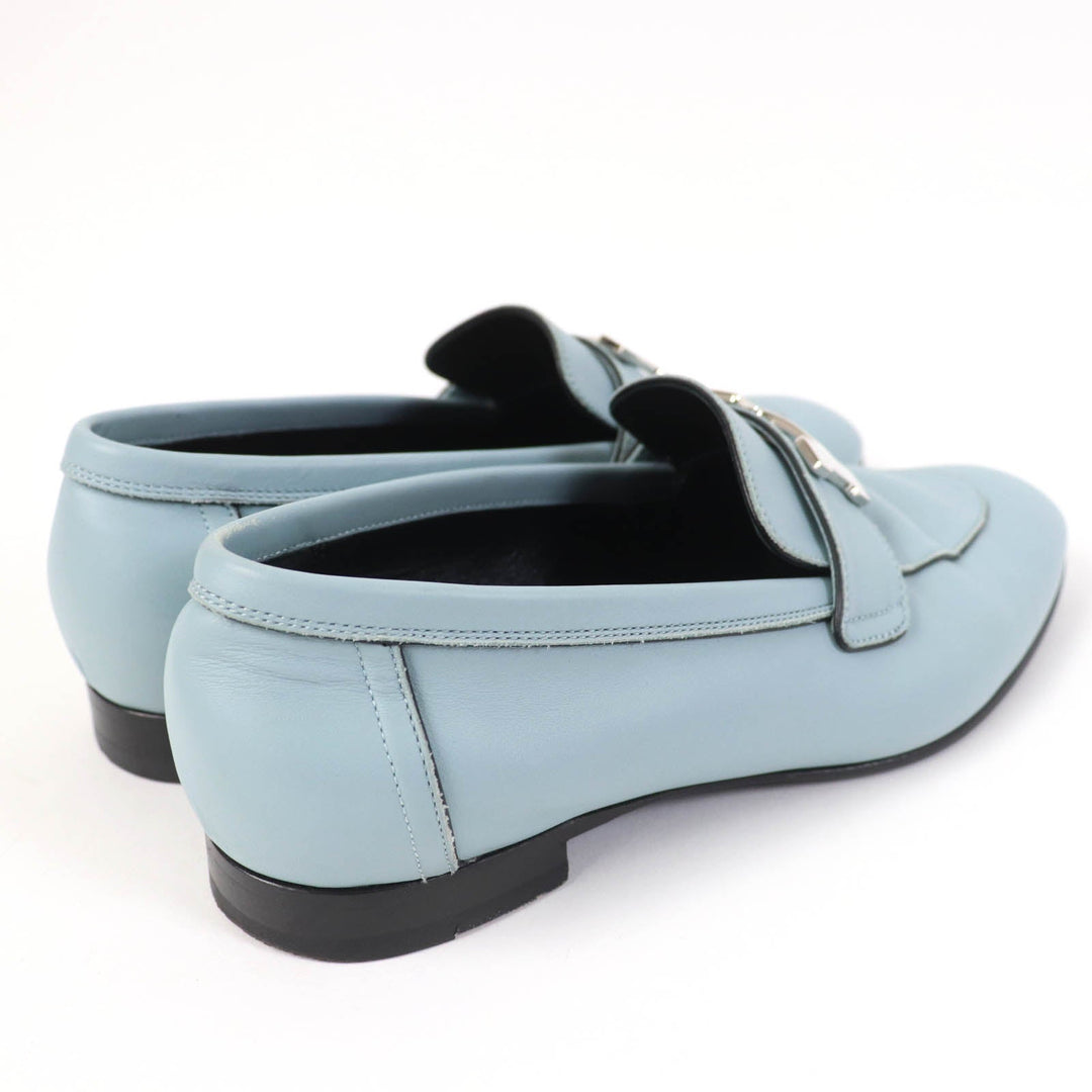 HERMES loafers Main: Leather Light blue Women 37 Used Authentic