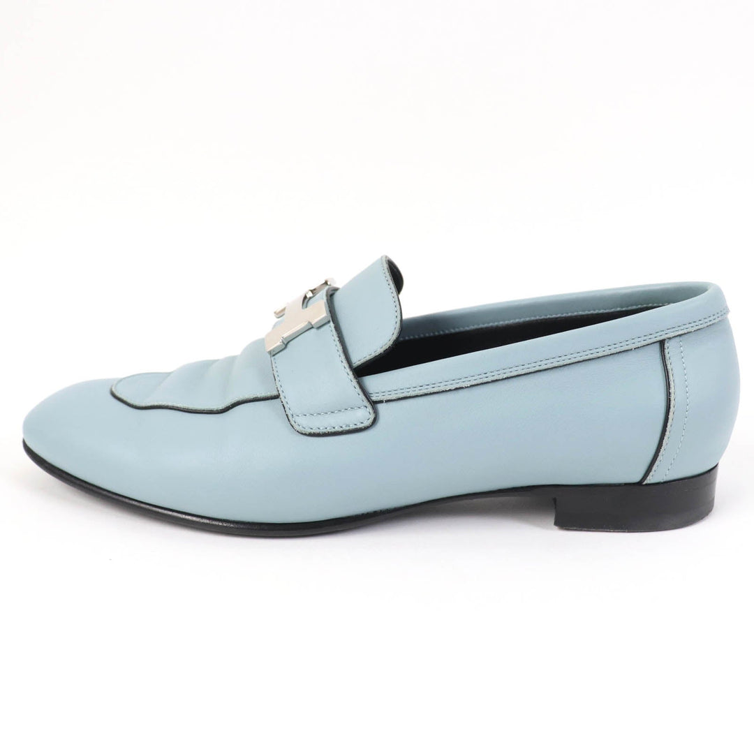 HERMES loafers Main: Leather Light blue Women 37 Used Authentic