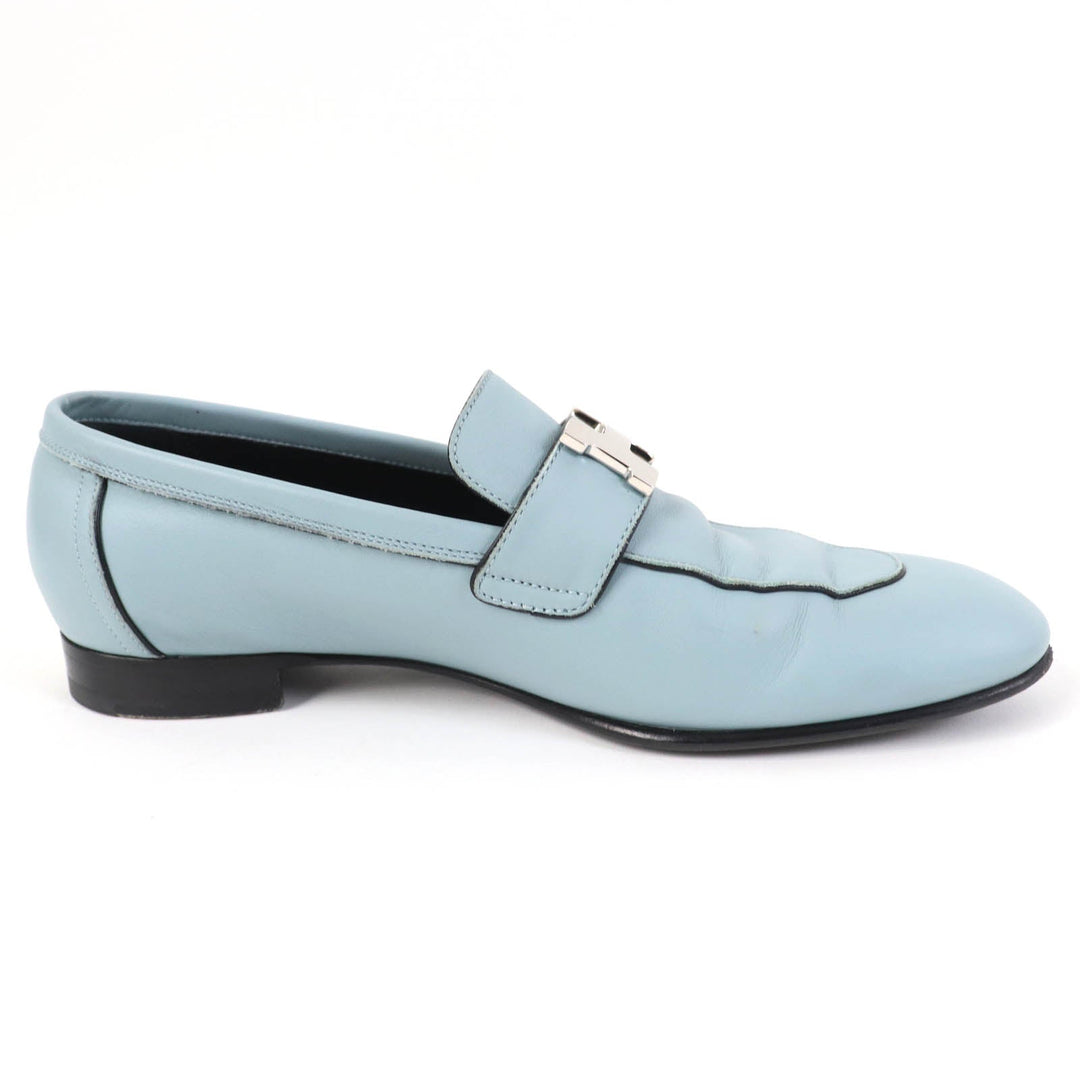 HERMES loafers Main: Leather Light blue Women 37 Used Authentic