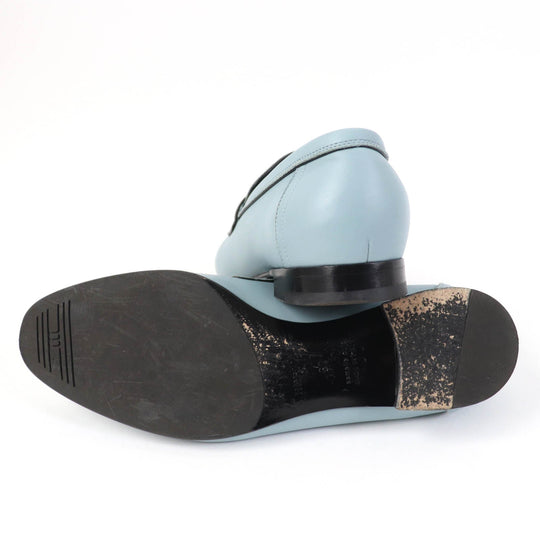 HERMES loafers Main: Leather Light blue Women 37 Used Authentic