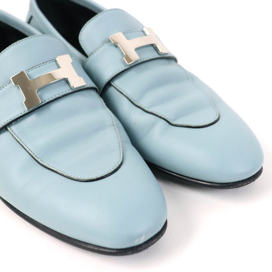 HERMES loafers Main: Leather Light blue Women 37 Used Authentic