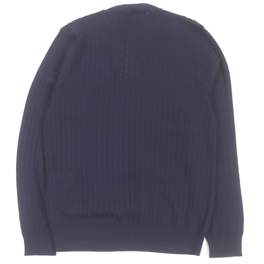 FENDI sweater FZX104 Main: 100% wool Navy mens 50 Used Authentic