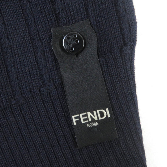 FENDI sweater FZX104 Main: 100% wool Navy mens 50 Used Authentic