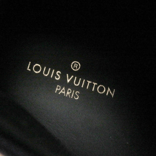 LOUIS VUITTON High cut sneakers Main: suede leather, Main: canvas Navy Tattoo line mens 7 Used Authentic