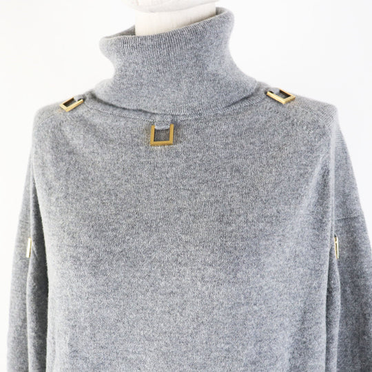 LOUIS VUITTON knit Main: 99% cashmere, Main: 1% wool gray D-Ring Turtle Neck Knit Sweater D-Ring Turtle Neck Knit Sweater Women XS Used Authentic
