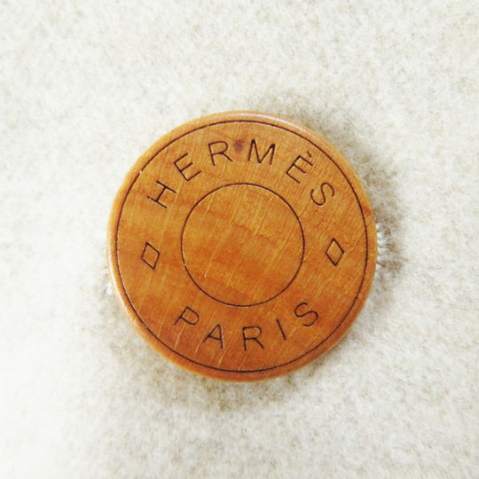 HERMES Vest 3H0191DB Main: 100% cashmere light beige Women 38 Used Authentic