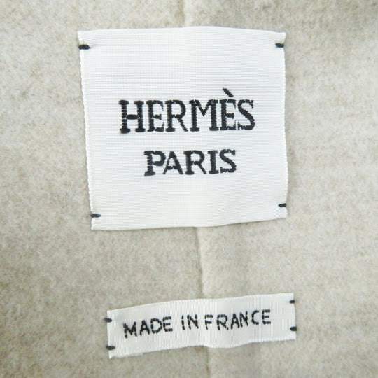 HERMES Vest 3H0191DB Main: 100% cashmere light beige Women 38 Used Authentic