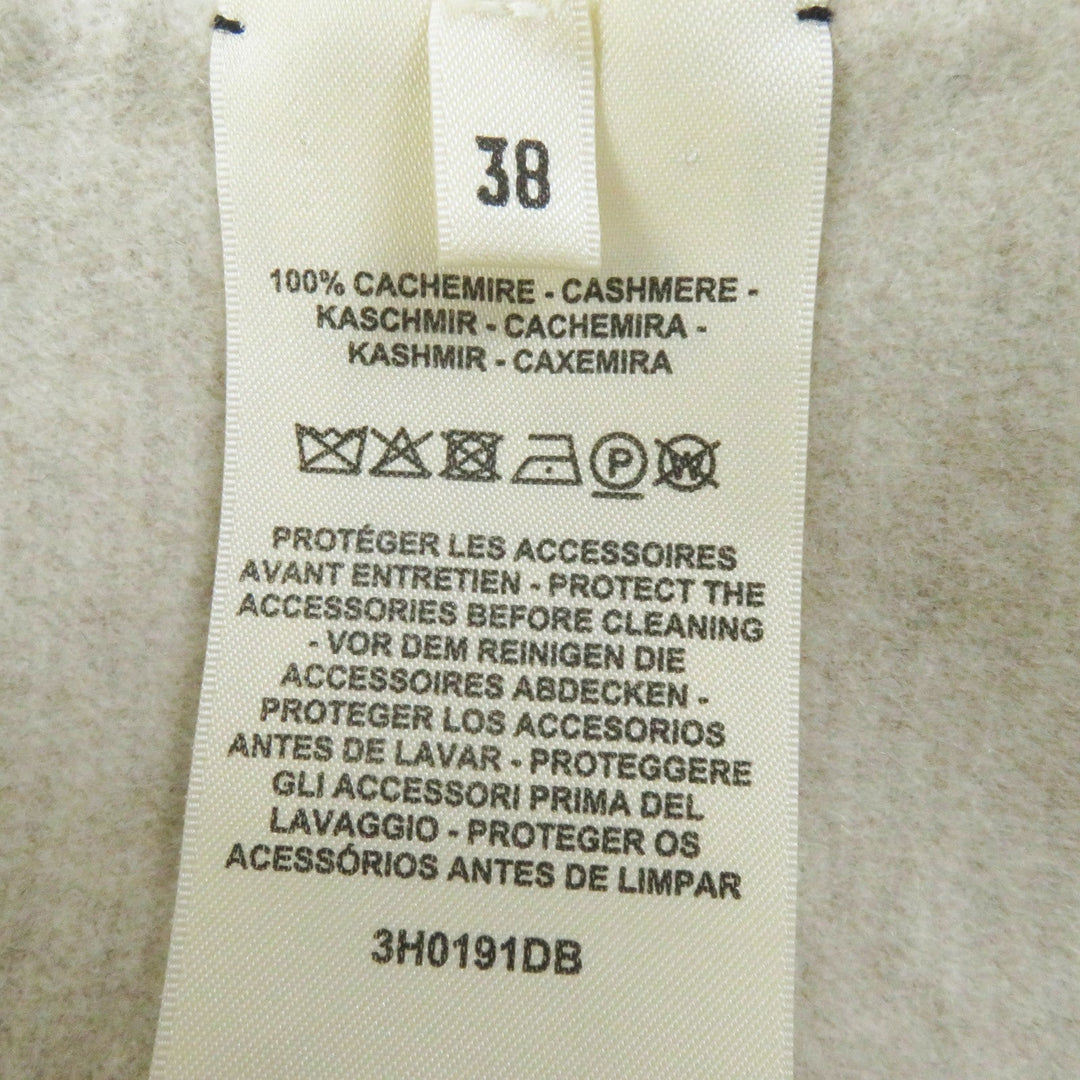 HERMES Vest 3H0191DB Main: 100% cashmere light beige Women 38 Used Authentic