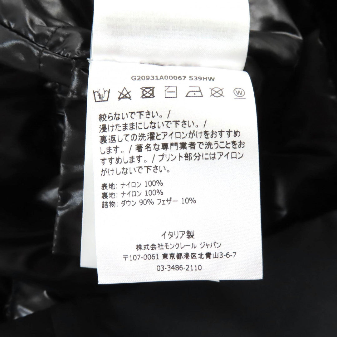 MONCLER Down jacket Outer: 100% nylon, Lining: 100% nylon, Filling: 90% down, Filling: 10% feather black ISOLEPIS Women zero size Used Authentic