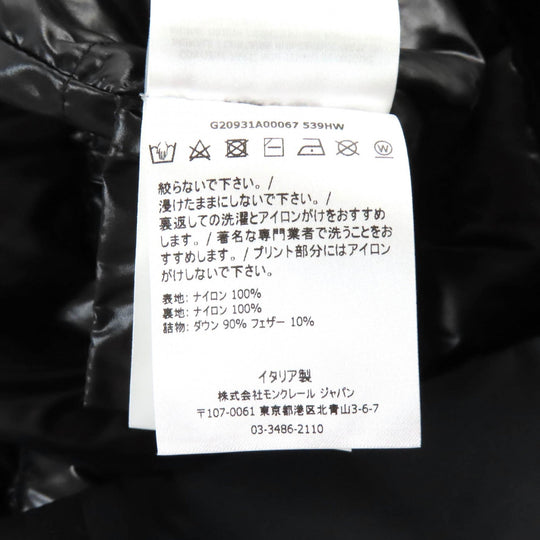 MONCLER Down jacket Outer: 100% nylon, Lining: 100% nylon, Filling: 90% down, Filling: 10% feather black ISOLEPIS Women zero size Used Authentic