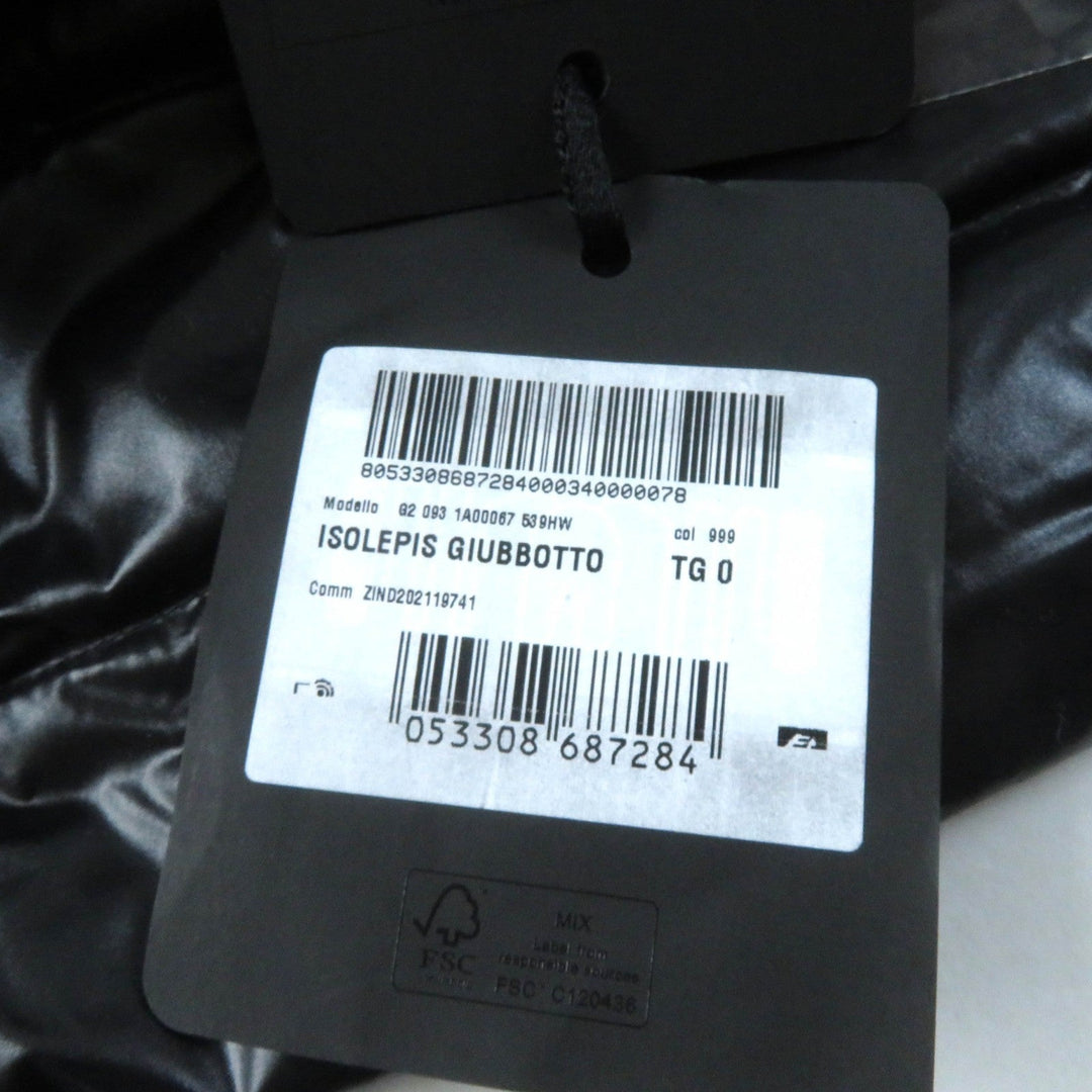MONCLER Down jacket Outer: 100% nylon, Lining: 100% nylon, Filling: 90% down, Filling: 10% feather black ISOLEPIS Women zero size Used Authentic