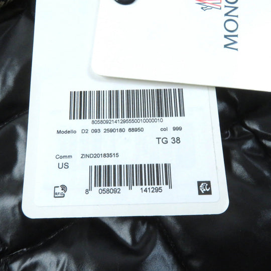 MONCLER skirt Outer: 100% nylon, Lining: 100% nylon, Part: 50% polyester, Part: 50% wool, Filling: 90% down black GONNA Women 38 Used Authentic