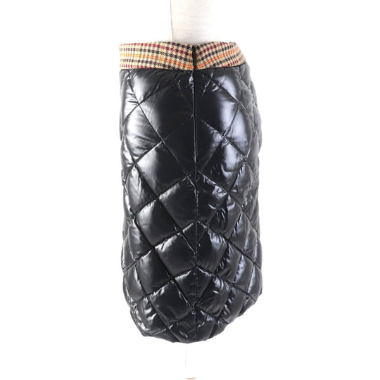 MONCLER skirt Outer: 100% nylon, Lining: 100% nylon, Part: 50% polyester, Part: 50% wool, Filling: 90% down black GONNA Women 38 Used Authentic