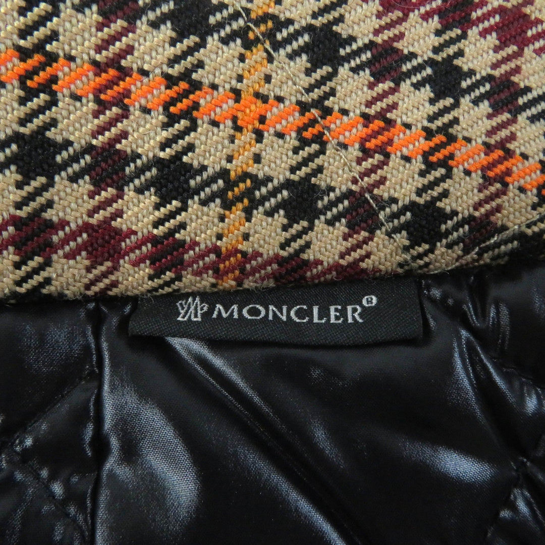 MONCLER skirt Outer: 100% nylon, Lining: 100% nylon, Part: 50% polyester, Part: 50% wool, Filling: 90% down black GONNA Women 38 Used Authentic