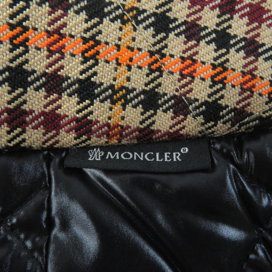MONCLER skirt Outer: 100% nylon, Lining: 100% nylon, Part: 50% polyester, Part: 50% wool, Filling: 90% down black GONNA Women 38 Used Authentic