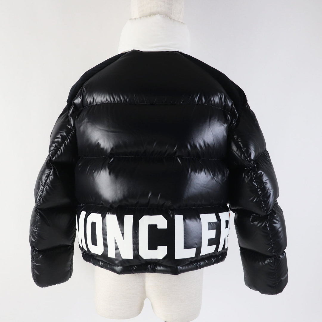 MONCLER Down jacket Outer: 100% nylon, Lining: 100% nylon, Filling: 90% down, Filling: 10% feather, Part: 100% nylon Black White CHOUELLE Women zero size Used Authentic