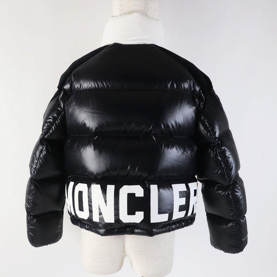 MONCLER Down jacket Outer: 100% nylon, Lining: 100% nylon, Filling: 90% down, Filling: 10% feather, Part: 100% nylon Black White CHOUELLE Women zero size Used Authentic