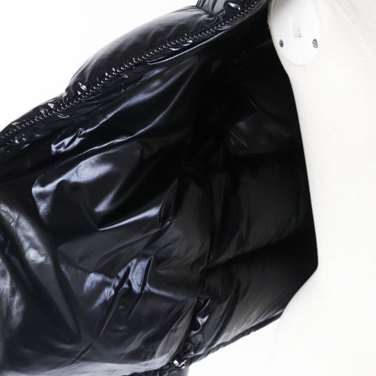 MONCLER Down jacket Outer: 100% nylon, Lining: 100% nylon, Filling: 90% down, Filling: 10% feather, Part: 100% nylon Black White CHOUELLE Women zero size Used Authentic