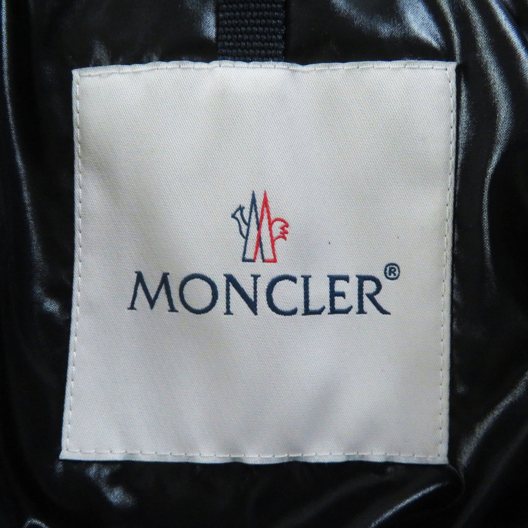 MONCLER Down jacket Outer: 100% nylon, Lining: 100% nylon, Filling: 90% down, Filling: 10% feather, Part: 100% nylon Black White CHOUELLE Women zero size Used Authentic