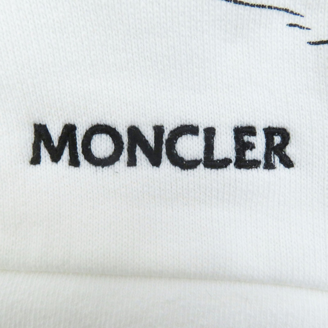 MONCLER Hoodie Main: 100% cotton, Part: 100% cotton, Part: 100% nylon, Part: 100% cotton, Part: 100% rayon White black HOODIE Women S Used Authentic