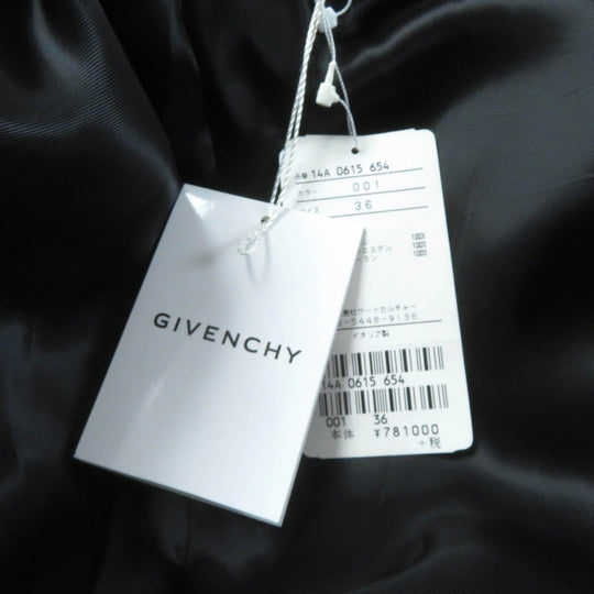 GIVENCHY Leather coat Main: Sheepskin, Part: 100% wool, Filling: 100% polyester, Lining: 100% rayon black Women 36 Used Authentic