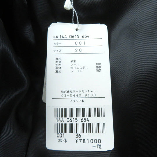 GIVENCHY Leather coat Main: Sheepskin, Part: 100% wool, Filling: 100% polyester, Lining: 100% rayon black Women 36 Used Authentic