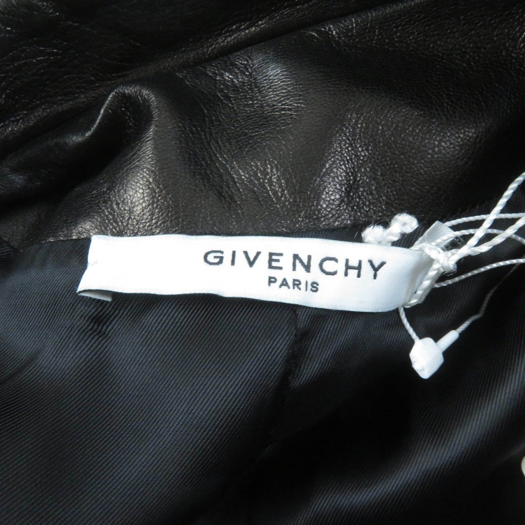 GIVENCHY Leather coat Main: Sheepskin, Part: 100% wool, Filling: 100% polyester, Lining: 100% rayon black Women 36 Used Authentic