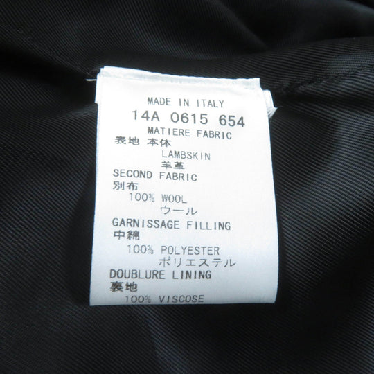 GIVENCHY Leather coat Main: Sheepskin, Part: 100% wool, Filling: 100% polyester, Lining: 100% rayon black Women 36 Used Authentic
