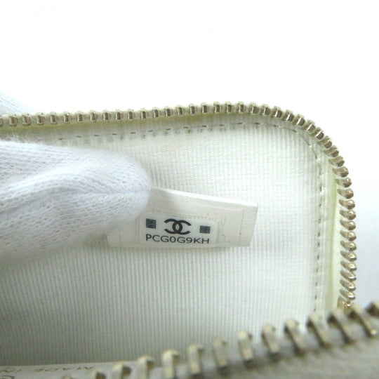 CHANEL Coin case AP2061 Main: Caviar skin white Classic zip coin purse Women Used Authentic