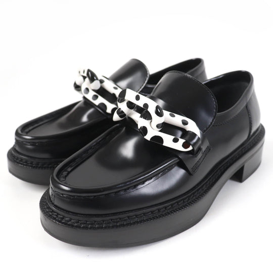 LOUIS VUITTON loafers Main: Leather black Academy Line Women 34 1/2 Used Authentic