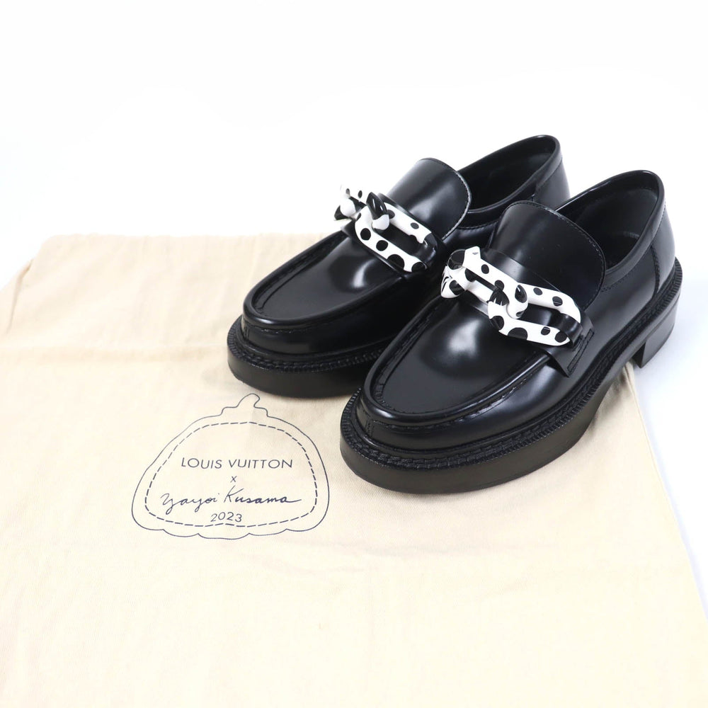 LOUIS VUITTON loafers Main: Leather black Academy Line Women 34 1/2 Used Authentic
