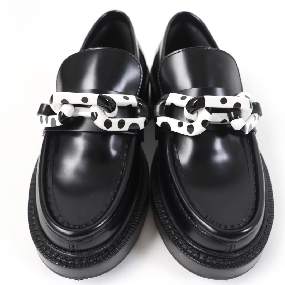 LOUIS VUITTON loafers Main: Leather black Academy Line Women 34 1/2 Used Authentic
