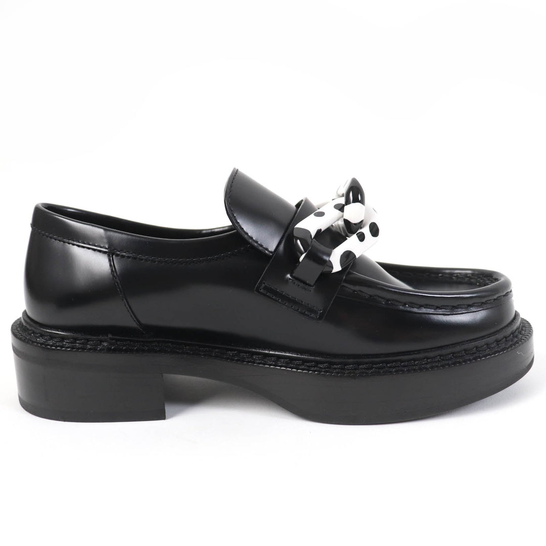 LOUIS VUITTON loafers Main: Leather black Academy Line Women 34 1/2 Used Authentic