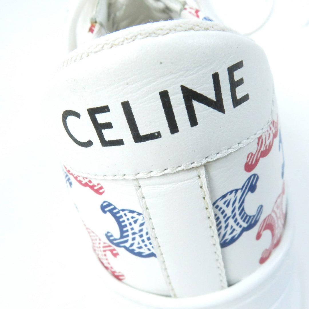 CELINE sneakers 348573872 Main: Leather white wedge Women 38 Used Authentic