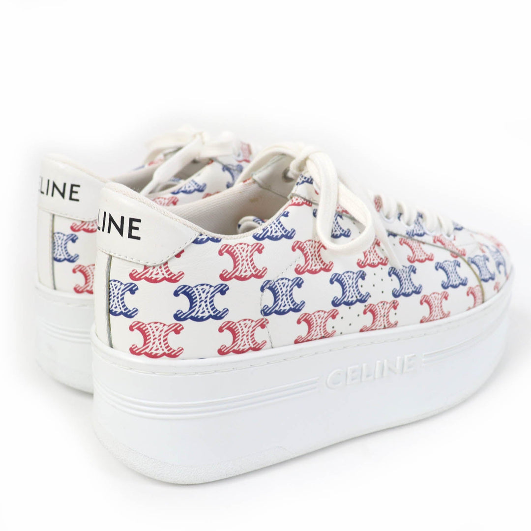 CELINE sneakers 348573872 Main: Leather white wedge Women 38 Used Authentic