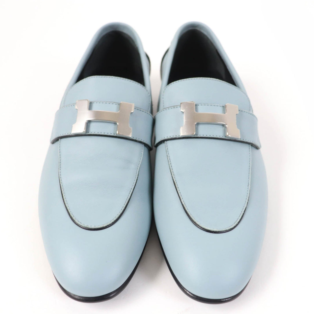 HERMES loafers Main: Leather Light blue Women 36 Used Authentic