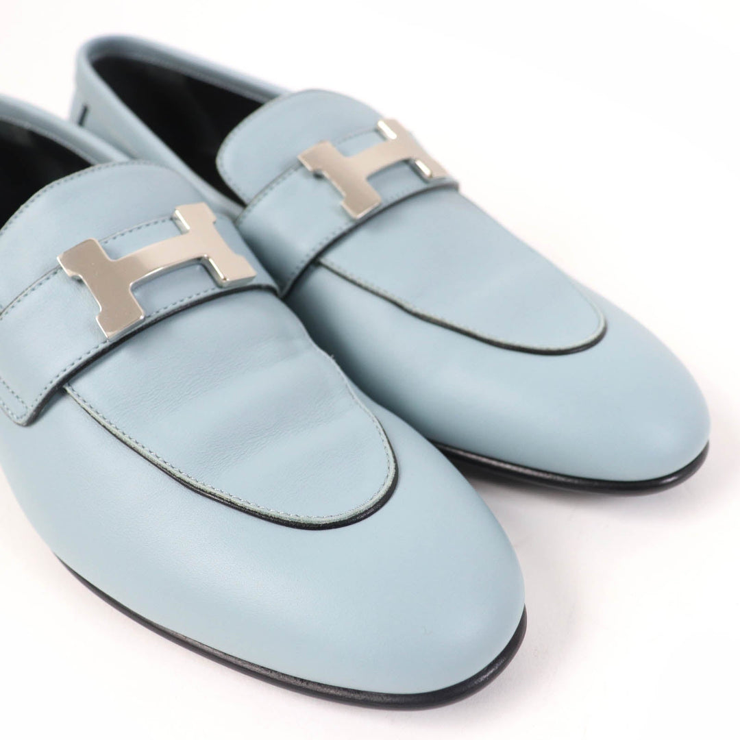 HERMES loafers Main: Leather Light blue Women 36 Used Authentic