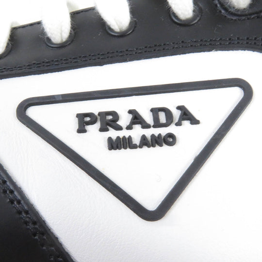 PRADA High cut sneakers 2TE182 Main: Leather White black mens 10 Used Authentic