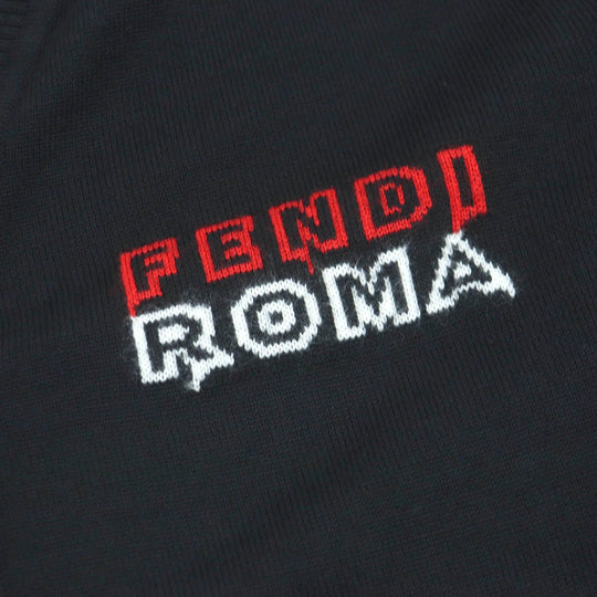 FENDI cardigan FZC491 Main: 100% wool black mens 48 Used Authentic