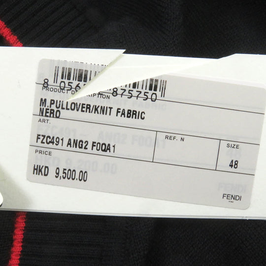 FENDI cardigan FZC491 Main: 100% wool black mens 48 Used Authentic