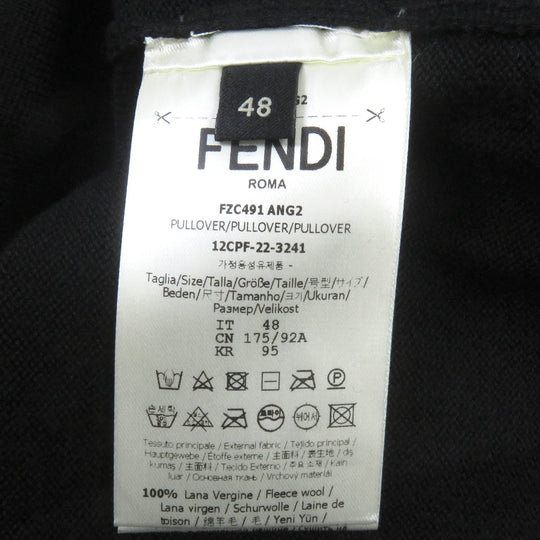 FENDI cardigan FZC491 Main: 100% wool black mens 48 Used Authentic