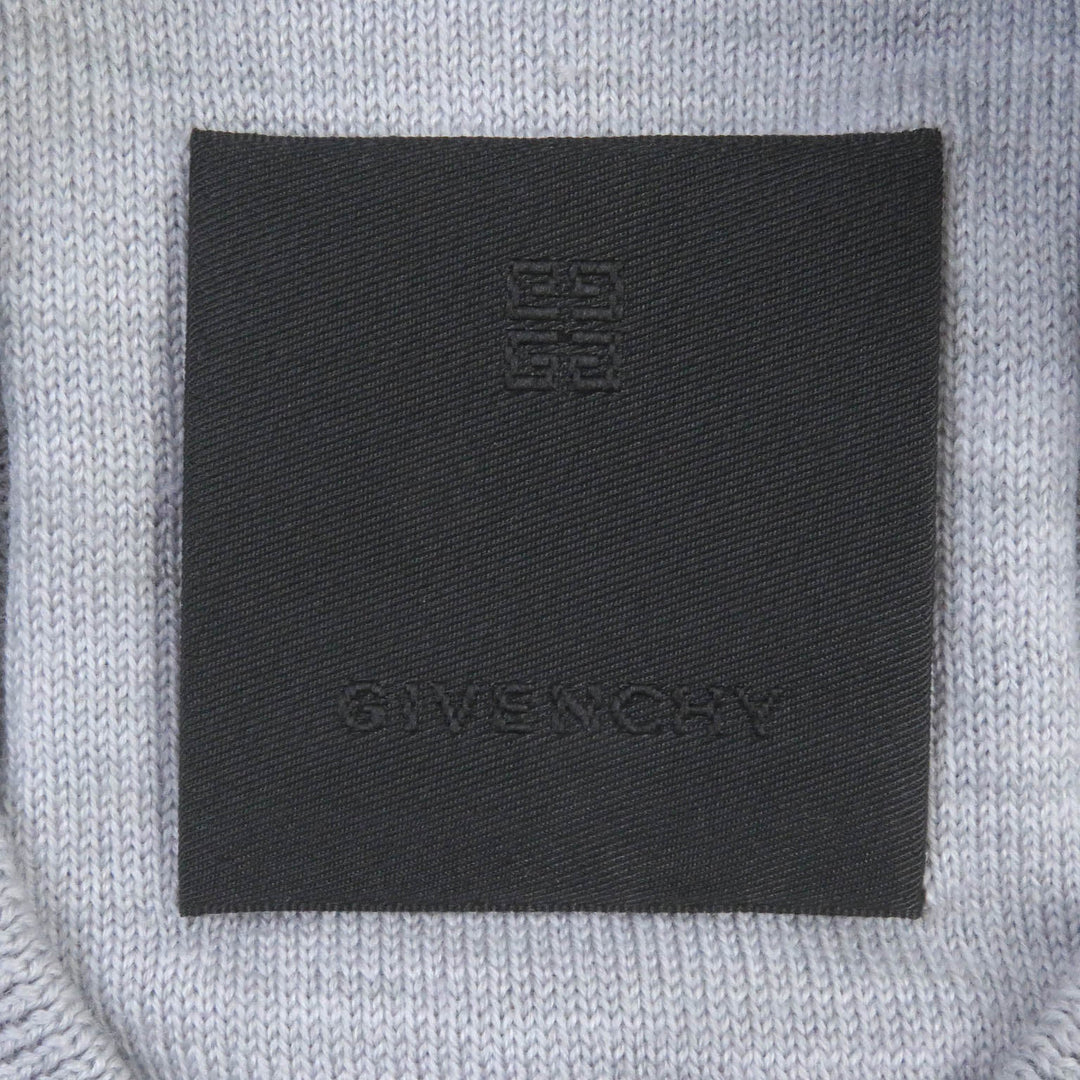 GIVENCHY sweater BM90MQ4YE9 Main: 100% wool, Part: 100% rayon Light gray mens XS Used Authentic