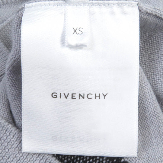 GIVENCHY sweater BM90MQ4YE9 Main: 100% wool, Part: 100% rayon Light gray mens XS Used Authentic