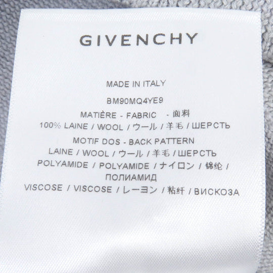 GIVENCHY sweater BM90MQ4YE9 Main: 100% wool, Part: 100% rayon Light gray mens XS Used Authentic