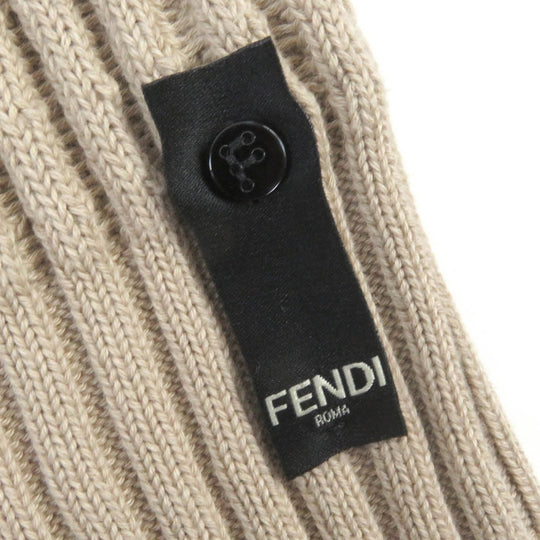 FENDI sweater FZX016 Main: 85% cotton, Main: 15% cashmere beige mens 48 Used Authentic