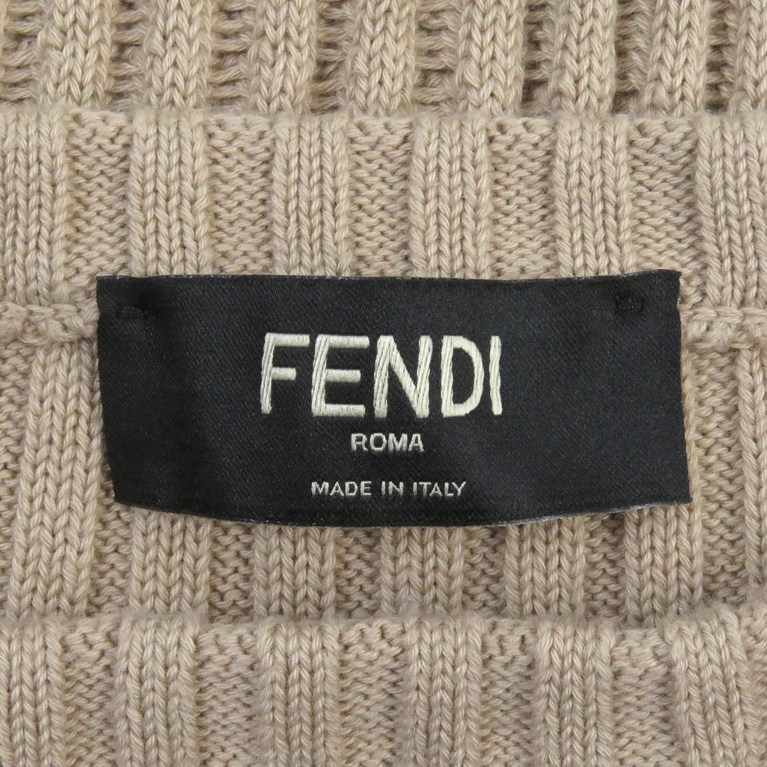 FENDI sweater FZX016 Main: 85% cotton, Main: 15% cashmere beige mens 48 Used Authentic