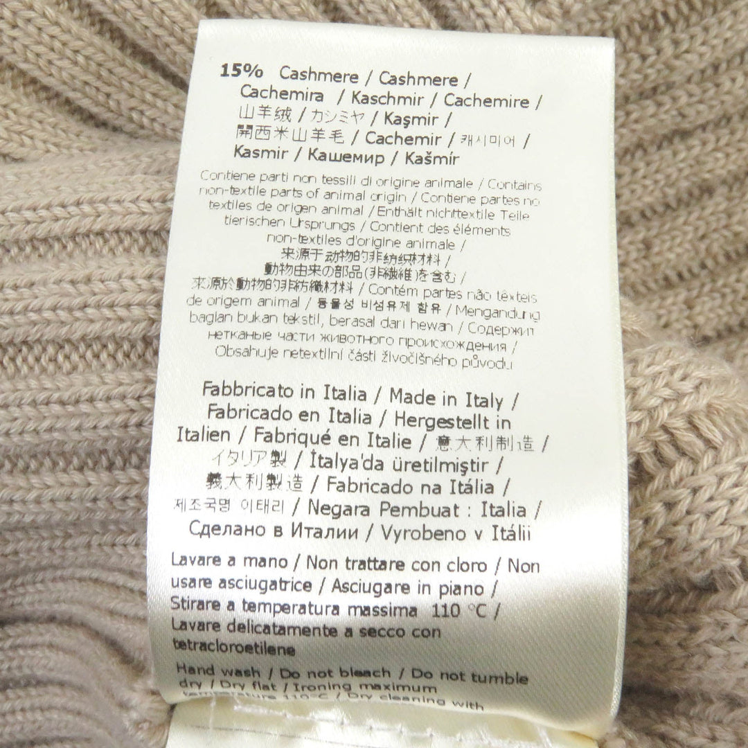 FENDI sweater FZX016 Main: 85% cotton, Main: 15% cashmere beige mens 48 Used Authentic