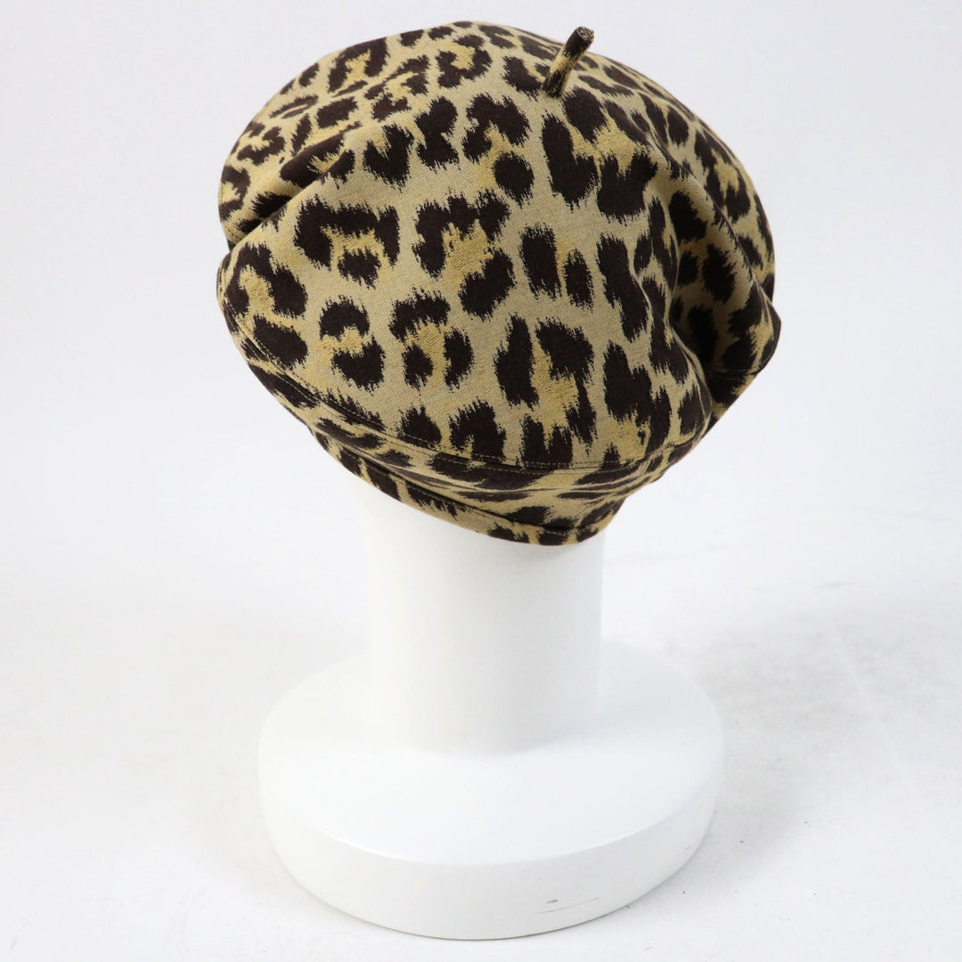 Christian Dior beret 14LEO910I134 Outer: 46% polyester, Outer: 46% cotton, Outer: 8% polyurethane, Lining: 100% cotton, Part: 46% cotton Beige dark brown Women 57 Used Authentic